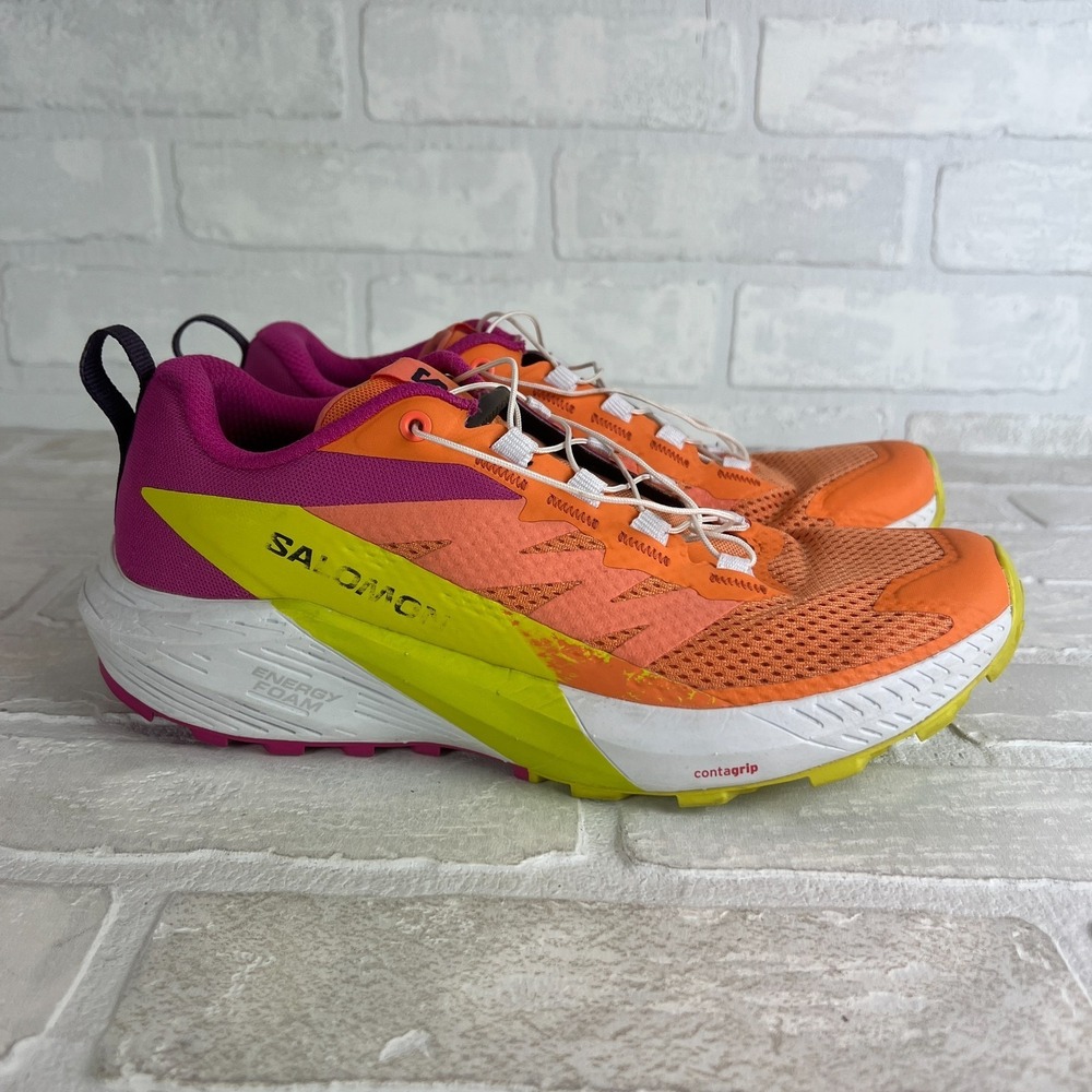 Salomon Sense Ride 5 Women's 7 Trail Running Shoes Orange Pink Birds of Paradise